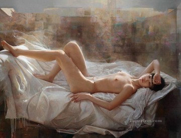 Dream in Spring Chinese Girl Nude Oil Paintings